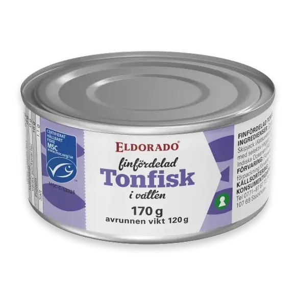 Tonfisk Vatten Finfördelad