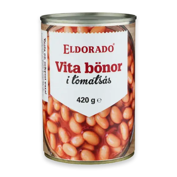 Vita Bönor i Tomatsås