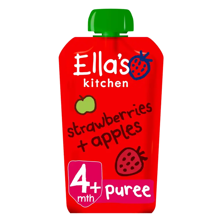 Ella's Kitchen Organic Strawberries and Apples Baby Pouch 4+ Months 120g