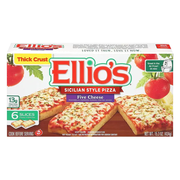 Sicilian Style Five Cheese Pizza - 6 slices Frozen