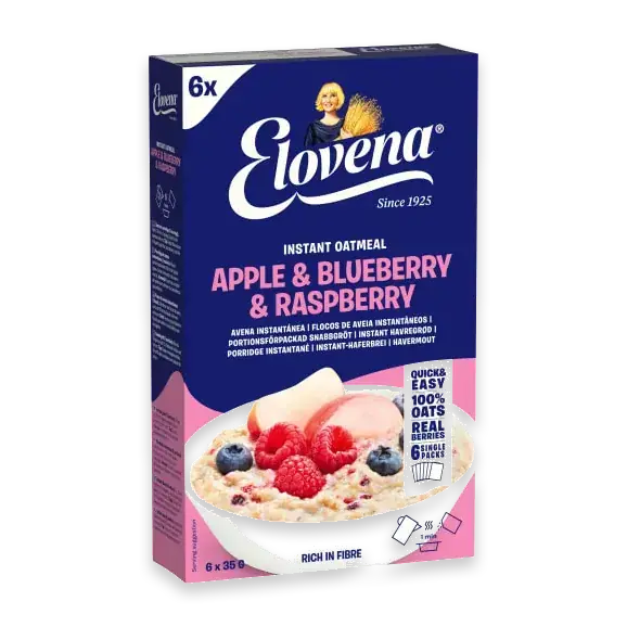 Havregrynsgröt Äpple Blåbär Hallon