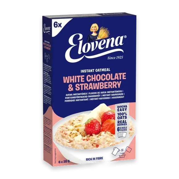 Havregrynsgröt Vit Choklad Jordgubb