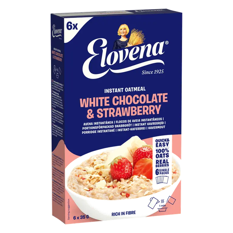 Snabbgröt Vit Choklad & Jordgubb