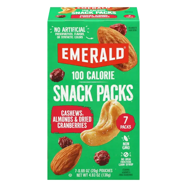 100 Calorie Packs Cashews & Almonds w/Dried Cranberries - 7 ct