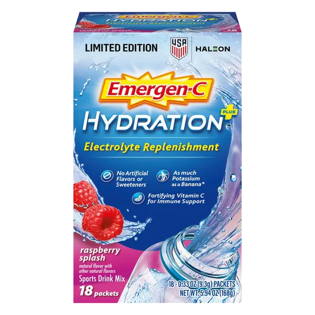 Hydration+ Raspberry Splash Sports Drink Mix - 10 ct