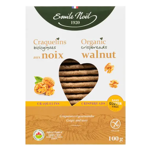 Organic Crispbreads Walnut 100 g