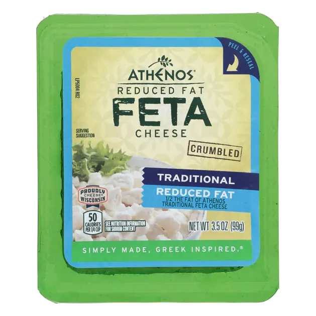 Athenos Crumbled Traditional Reduced Fat Feta Cheese