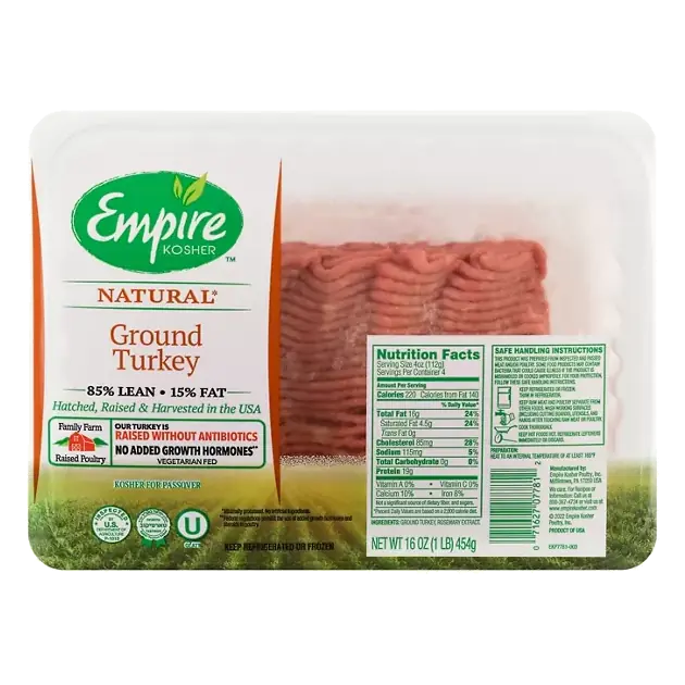 Ground Turkey, 85%/15%