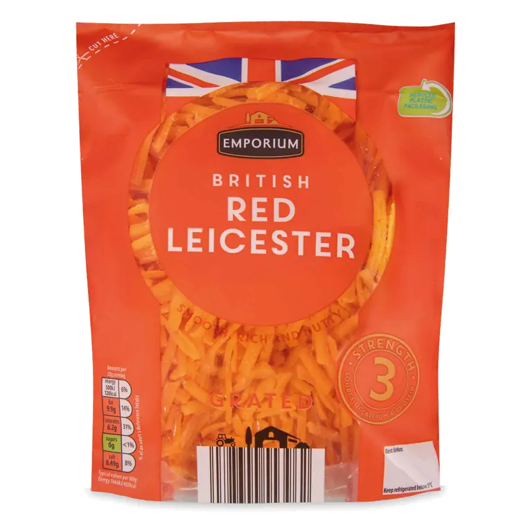 British Grated Red Leicester Cheese