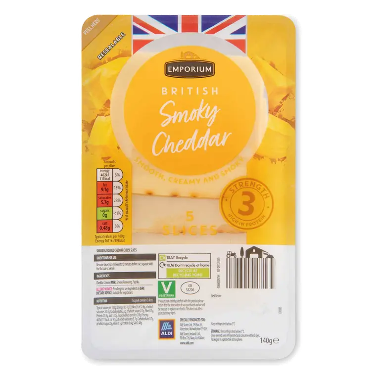 British Smoky Cheddar Cheese 5 Slices