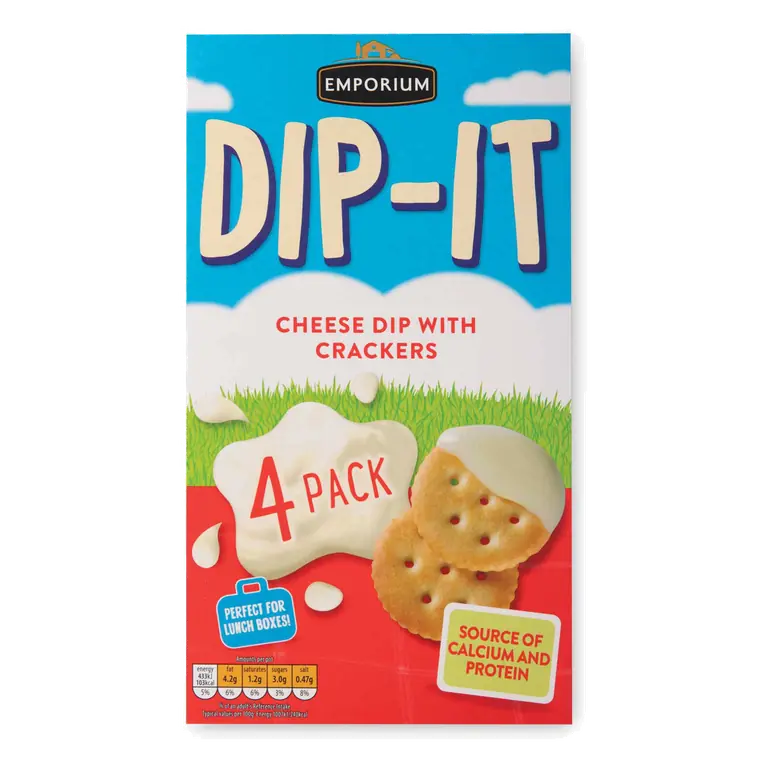 Dip-It Cheese Dip with Crackers 4 Pack