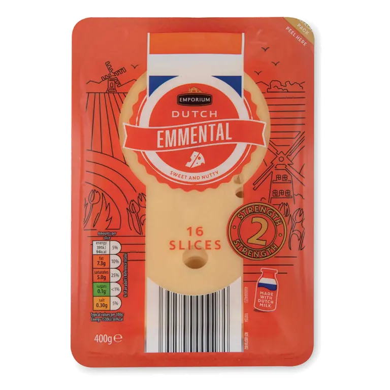 Dutch Emmental Cheese 16 Slices