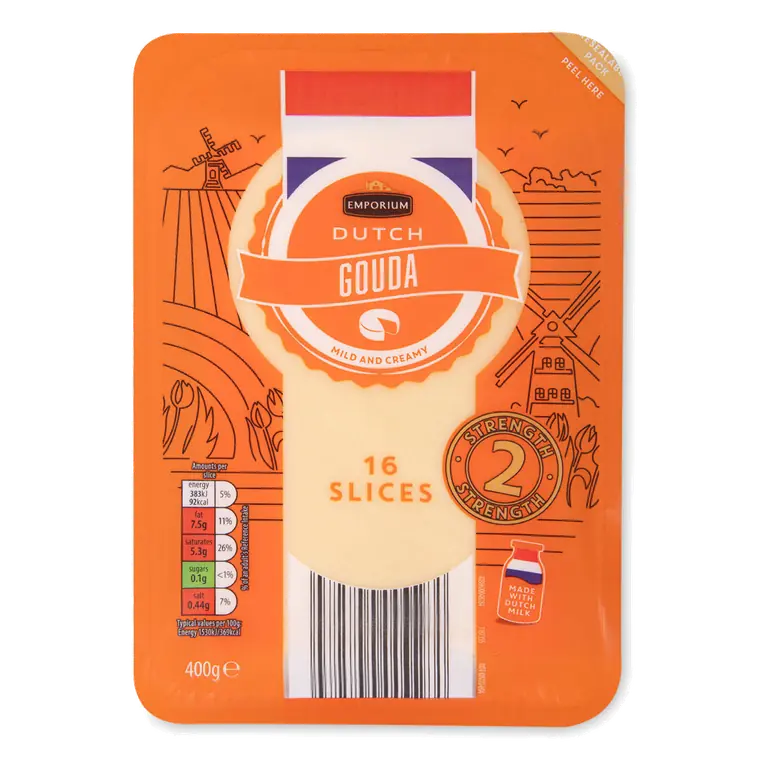 Dutch Gouda Cheese 16 Slices