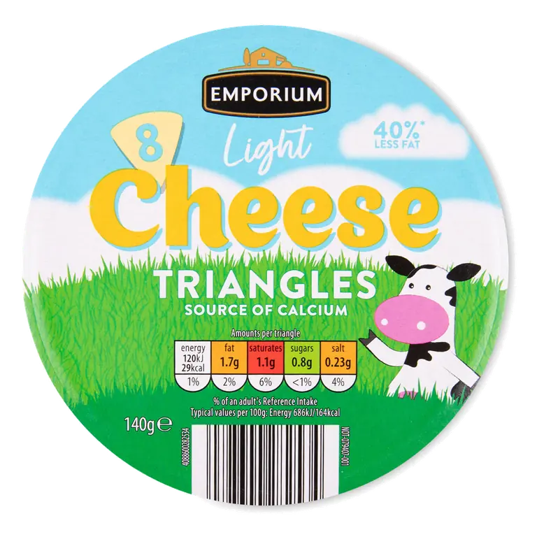 Light Cheese Triangles 8 Pack
