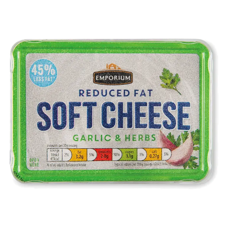 Reduced Fat Soft Cheese Garlic & Herbs