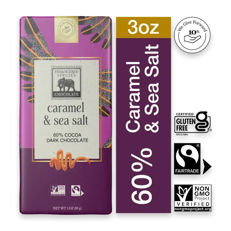 Caramel and Sea Salt 60% Dark Chocolate Bar