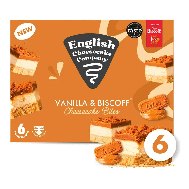 6 x 35g Vanilla & Biscoff Cheesecake Bites