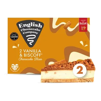 English Cheesecake Co. 2 Vanilla & Biscoff Slices