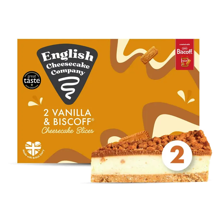 Vanilla & Biscoff Cheesecake Slices x2 180g