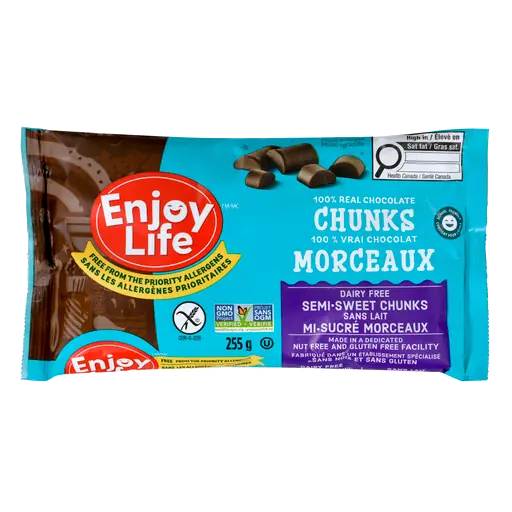 Dairy-Free Chocolate Chunks Semi-Sweet 255 g