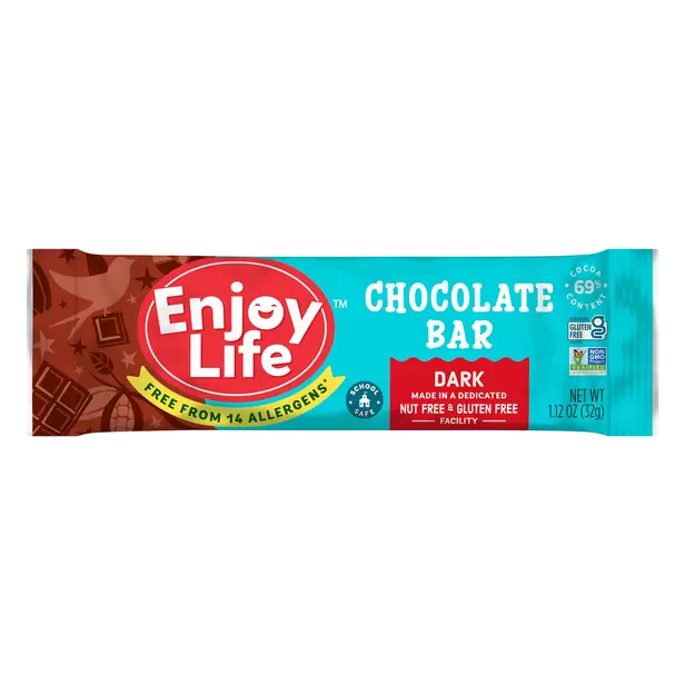 Gluten & Dairy Free Dark Chocolate Candy Bar