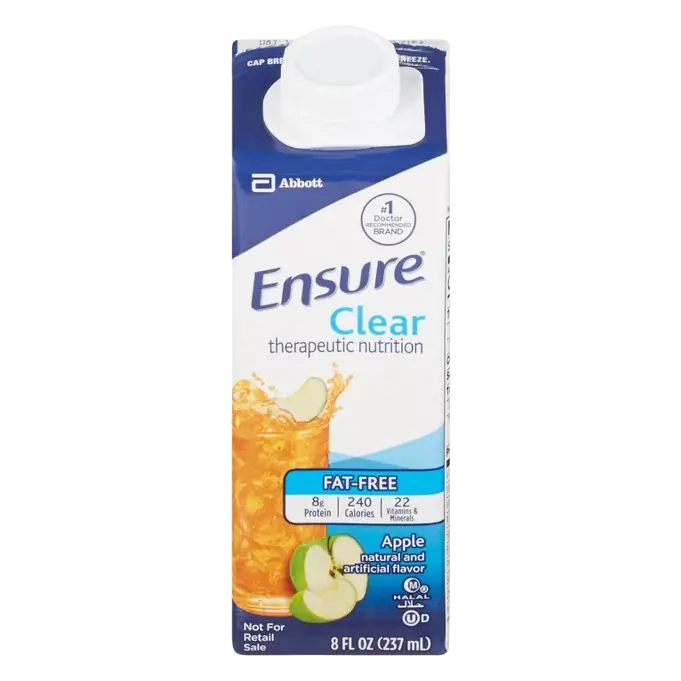Ensure Clear Therapeutic Nutrition Liquid Carton Apple 8 Oz, CASE OF 24
