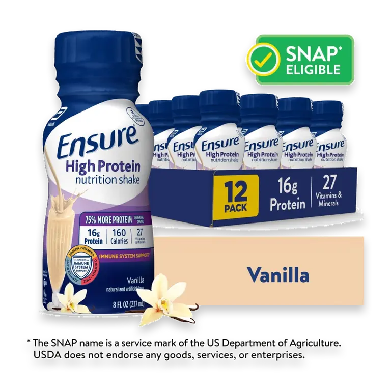 High Protein Vanilla Nutrition Shake | 8 fl oz, 12 Pack