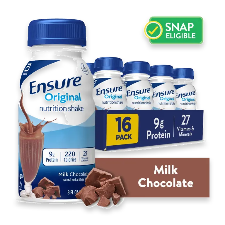 Original Milk Chocolate Nutrition Shake | Small Meal Replacement Shake | 8 fl oz - 16 Pack