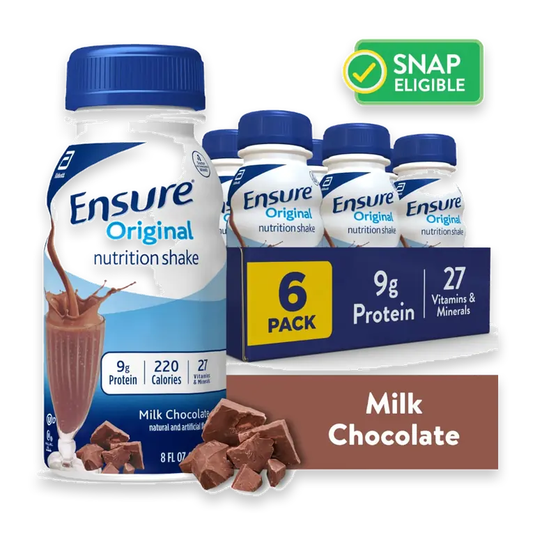 Original Milk Chocolate Nutrition Shake | Small Meal Replacement Shake | 8 fl oz - 6 Pack