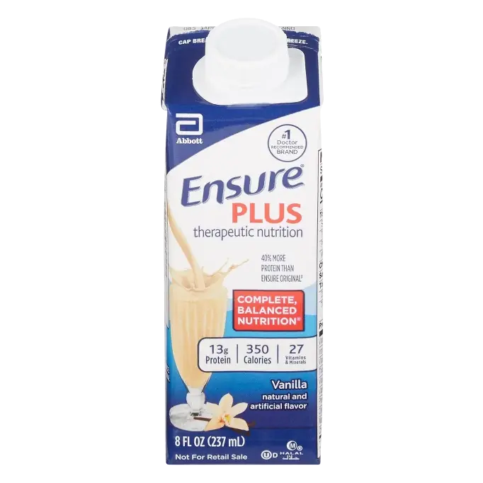 Ensure Plus Nutritional Shake, Vanilla, 8 fl oz, 24 Count