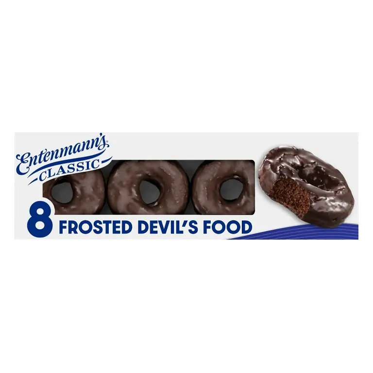 Entenmann's Frosted Devil's Food Donuts, 16oz/8ct