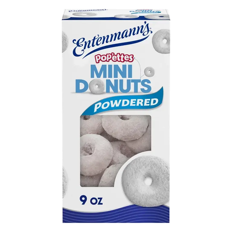 Entenmann's PoP'ettes Powdered Mini Donuts, 9oz