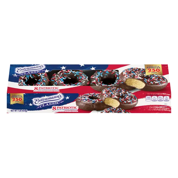 Classic Rich Frosted Patriotic Donuts - 8 ct