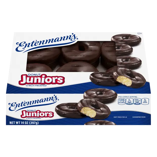 Juniors Rich Chocolate Frosted Donuts - 12 ct