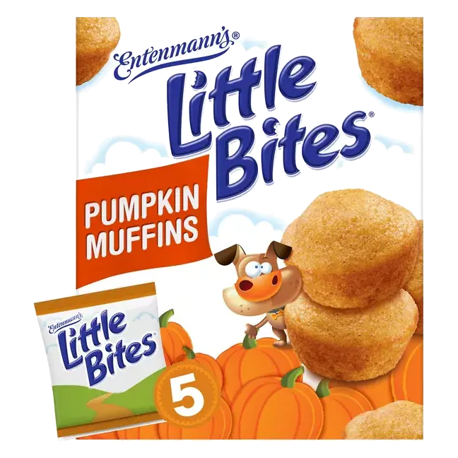 Little Bites Pumpkin Mini Muffins, 5 packs, (4 ct each), 8.25 lbs Case