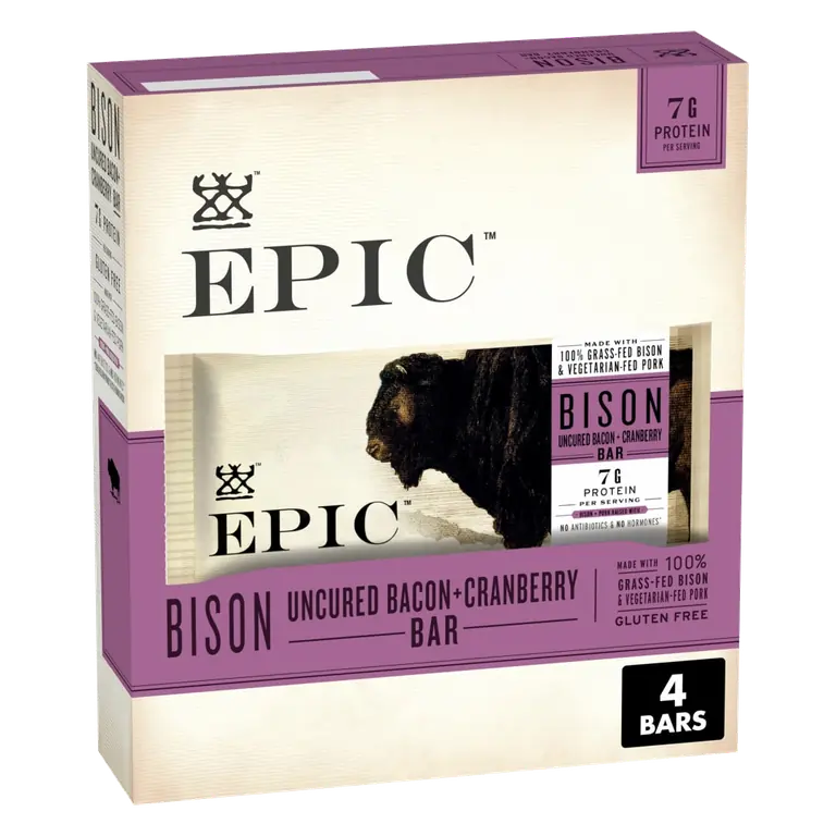 Bison Uncured Bacon + Cranberry Bars