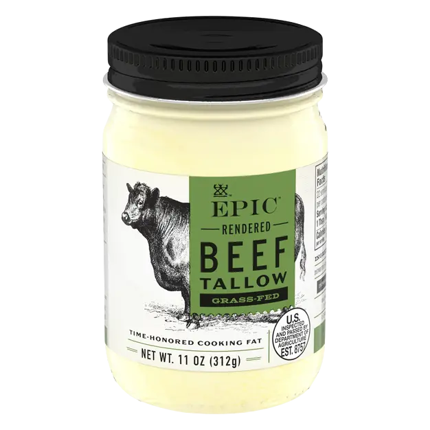 Grass-fed Rendered Beef Tallow Cooking Fat