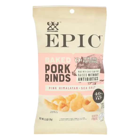 EPIC Pink Himalayan + Sea Salt Oven Baked Pork Rinds