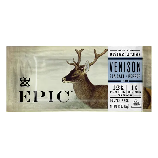 EPIC Sea Salt Pepper Venison Bar