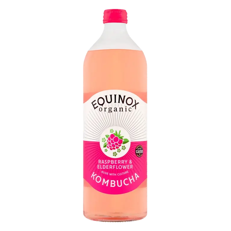 Organic Kombucha Raspberry & Elderflower 750Ml