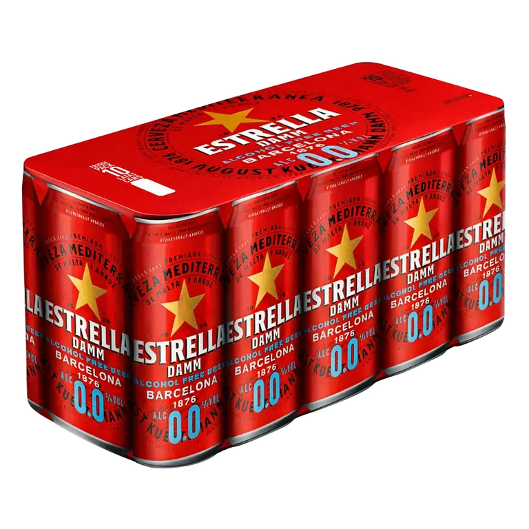 10 x 440ml Barcelona Alcohol Free Beer Cans