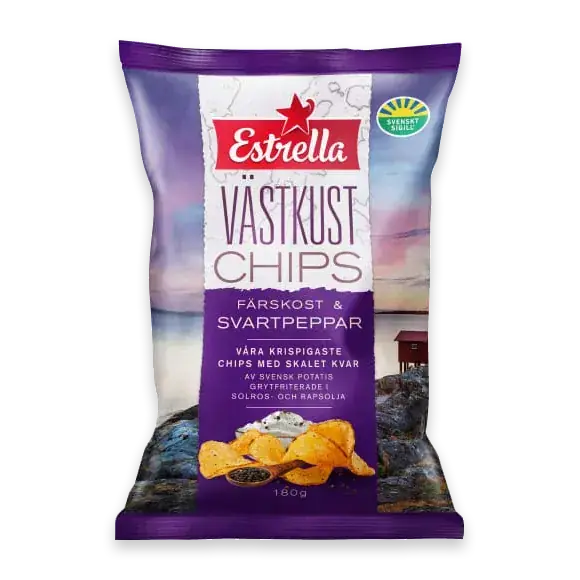Färskost Svartpeppar Chips Västkust