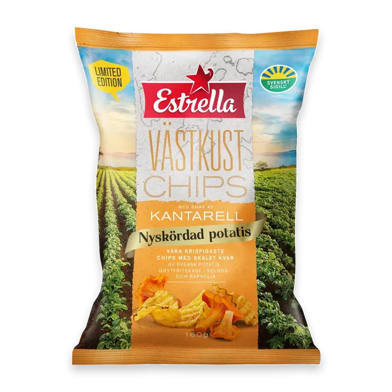 Västkustchips Kantarell LTD 160g