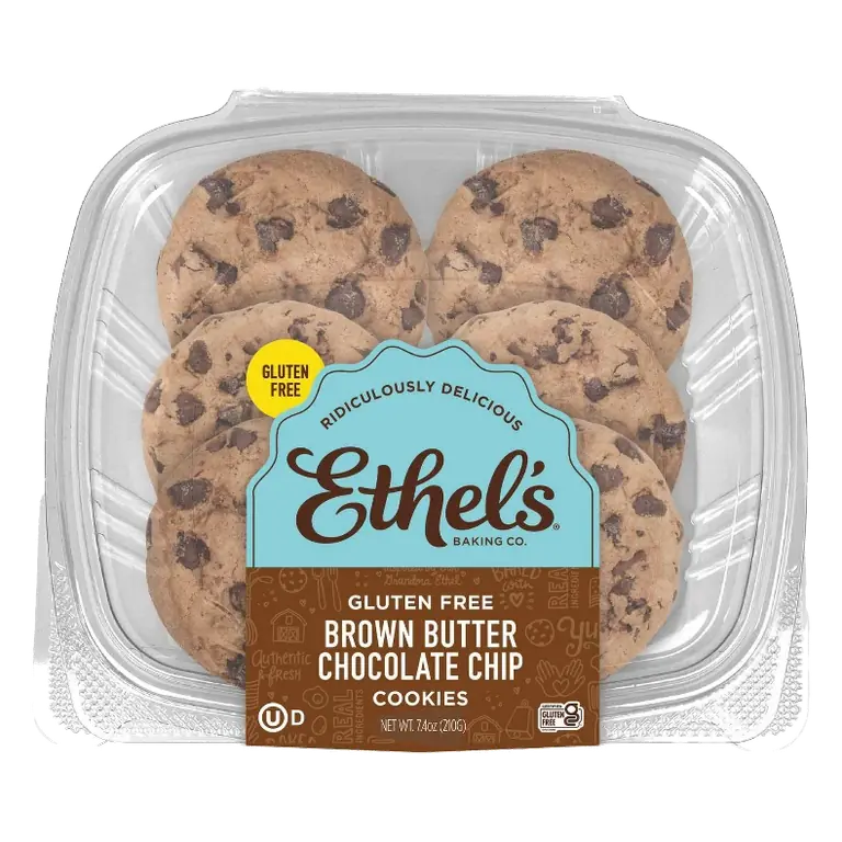 Ethel's Baking Co Gluten Free Brown Butter Chocolate Chip Cookies, 7.4oz/6ct