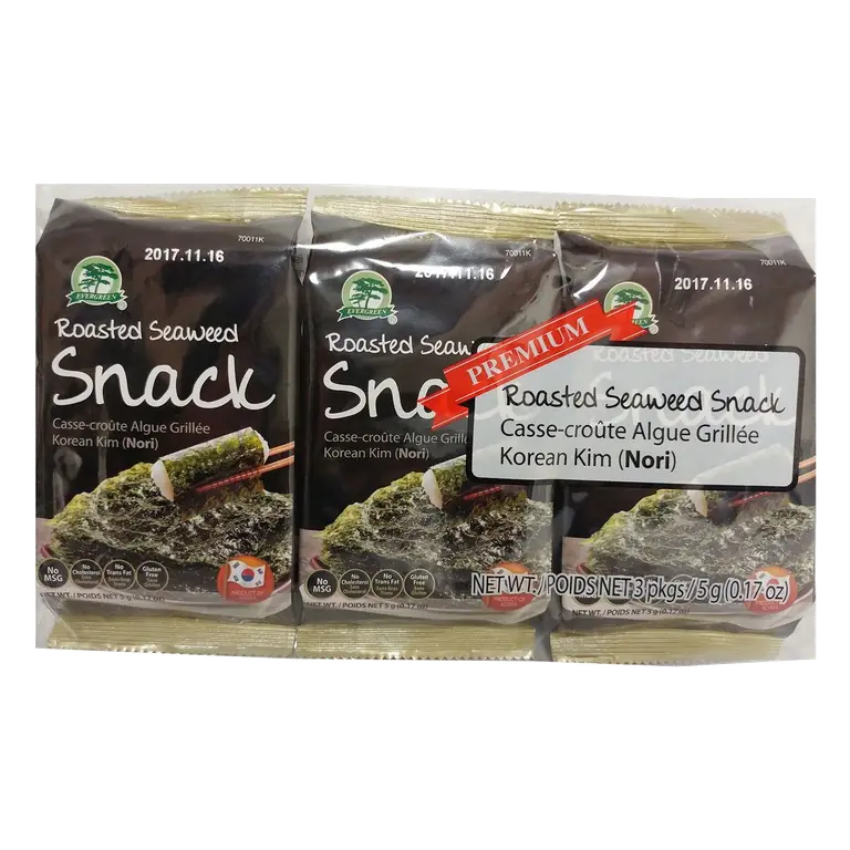 Snacks Seaweed Roasted 3 Pack 5 g
