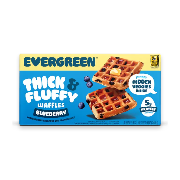 Thick & Fluffy Blueberry Frozen Waffles