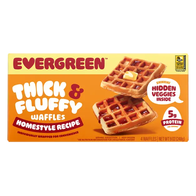Thick & Fluffy Homestyle Recipe Waffles - 4 ct Frozen