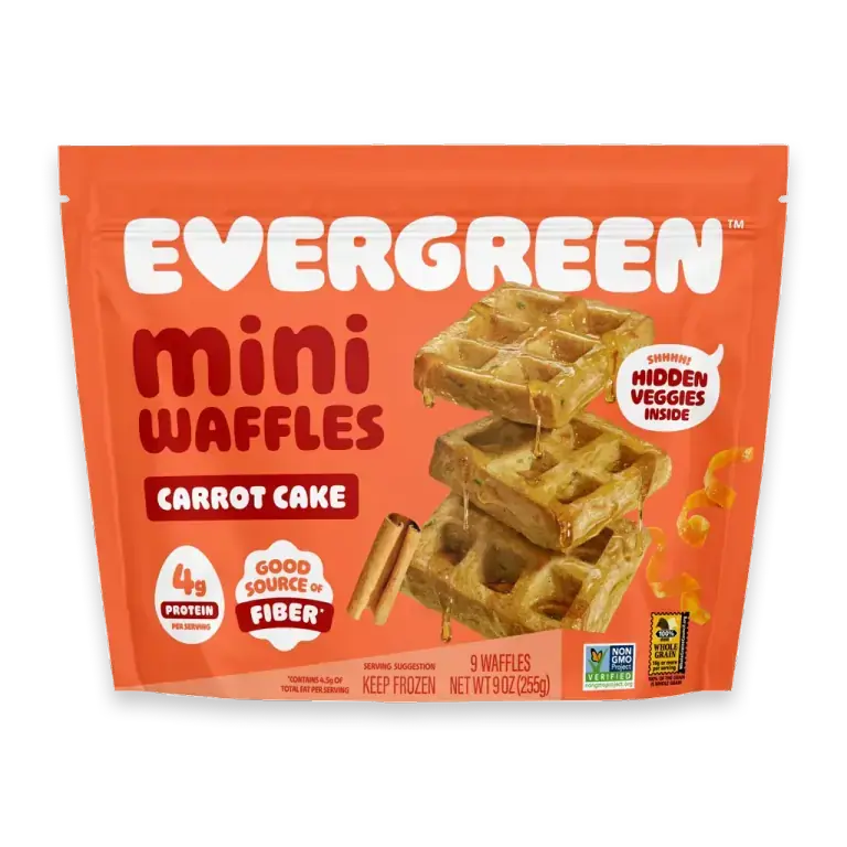 Zucchini & Carrot Frozen Mini Waffles