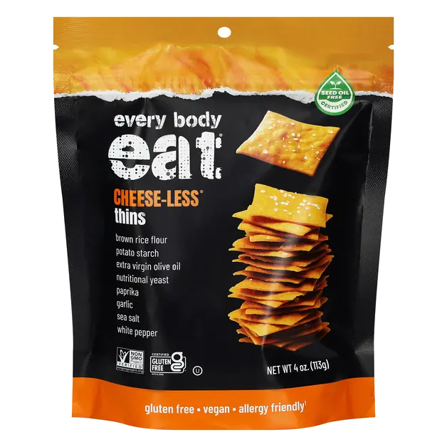 Gluten Free Cheese-Less Cracker Thins