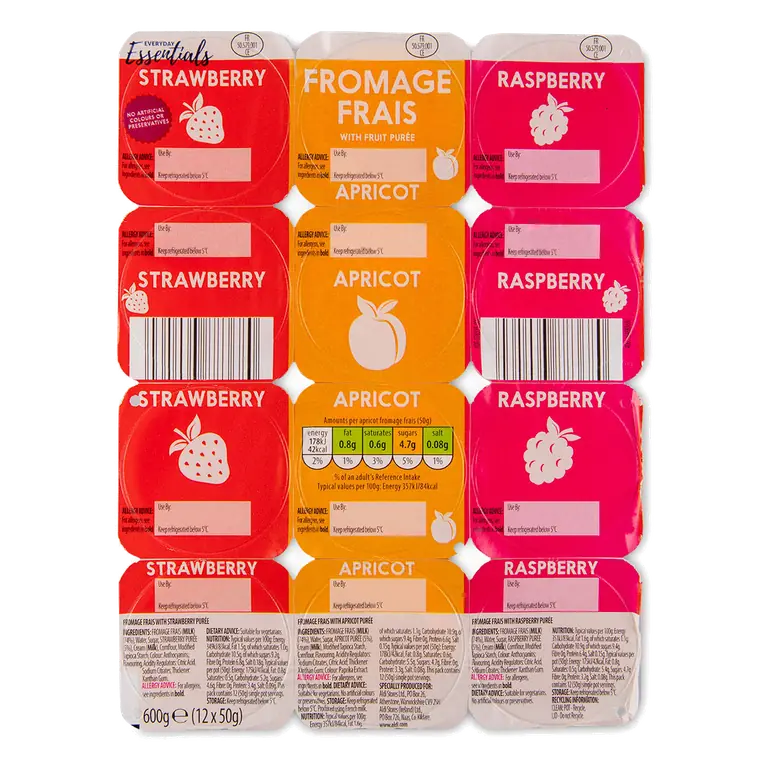 Strawberry, Apricot and Raspberry Fromage Frais